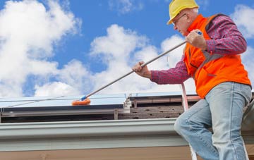 Crew Upper soft wash roof cleaning